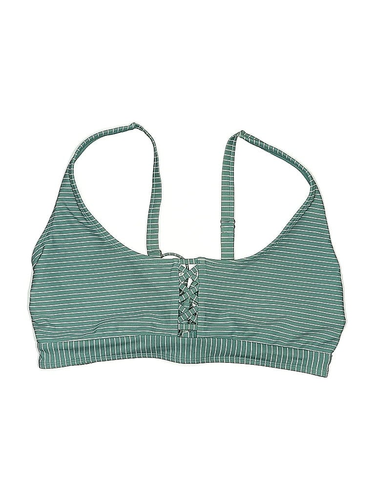 Pre-owned Xhilaration Swimsuit Top Green Swimwear
