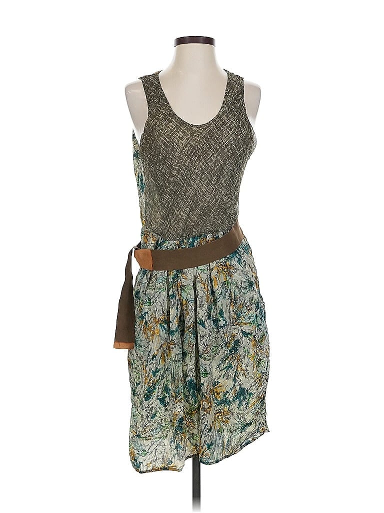 Pre-owned Burning Torch Casual Dress In Gray