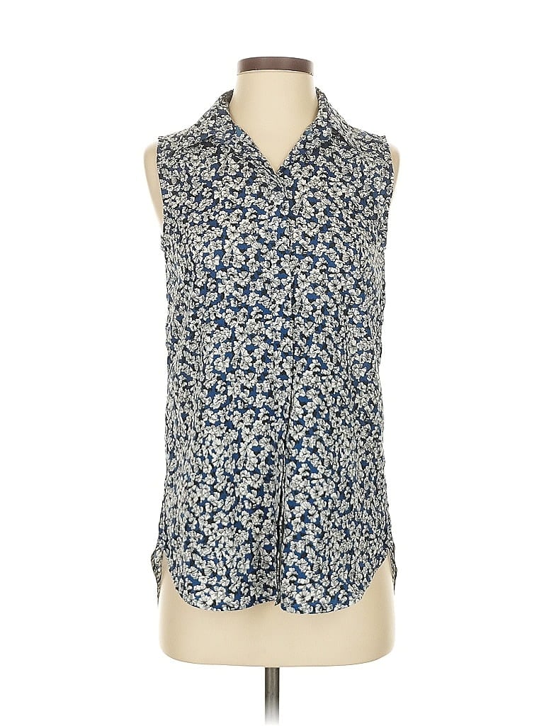 Pre-owned J.crew Factory Store Sleeveless Blouse In Blue