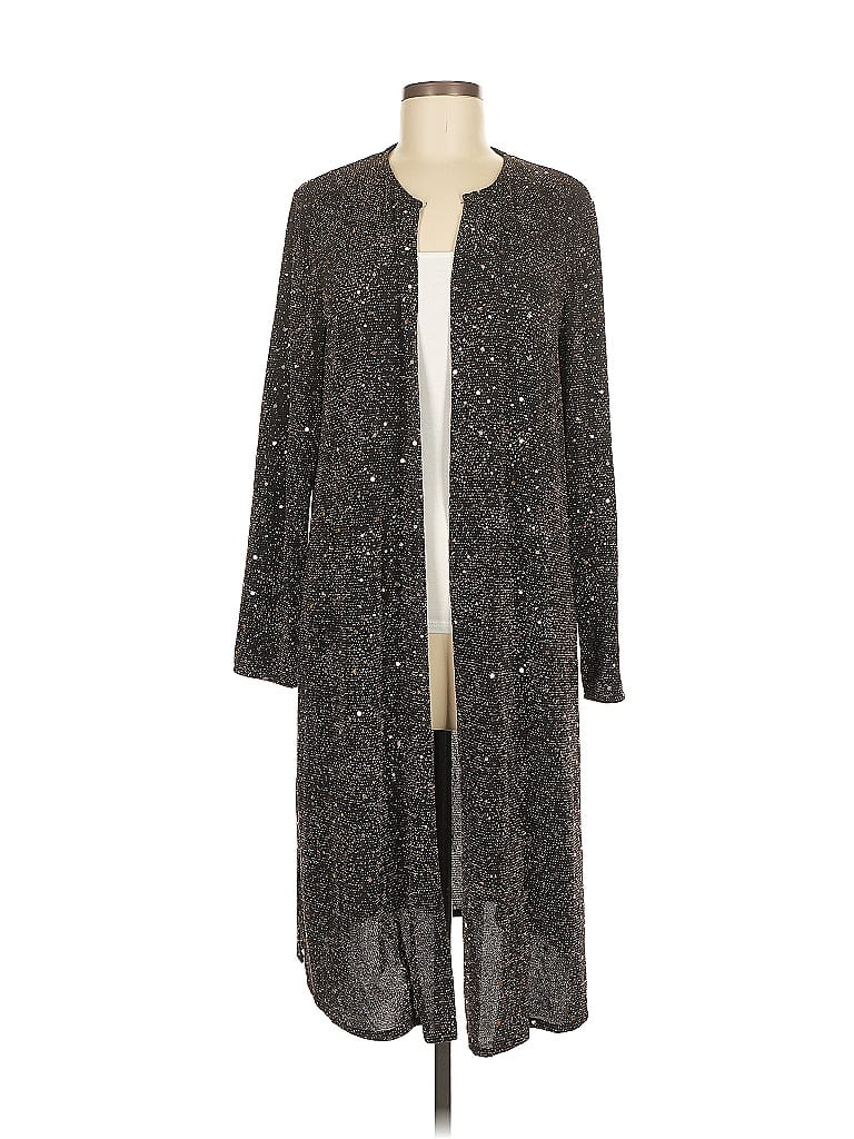 Pre-owned Anne Klein Cardigan Sweater In Gray