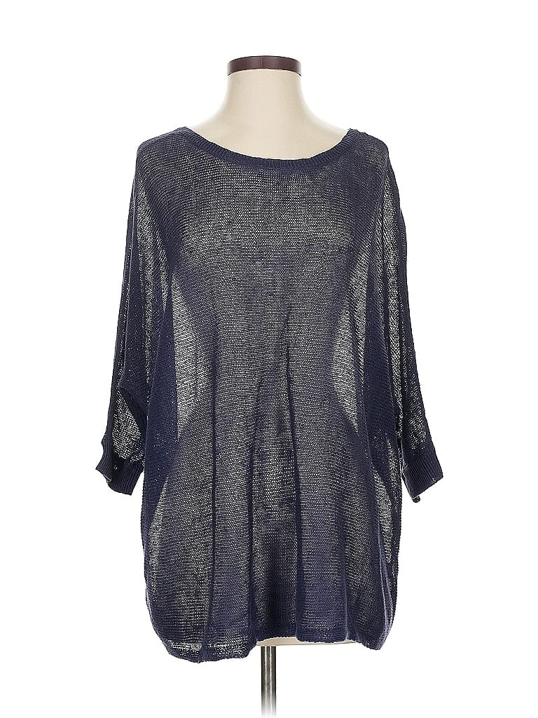 Pre-owned Eileen Fisher Poncho In Blue