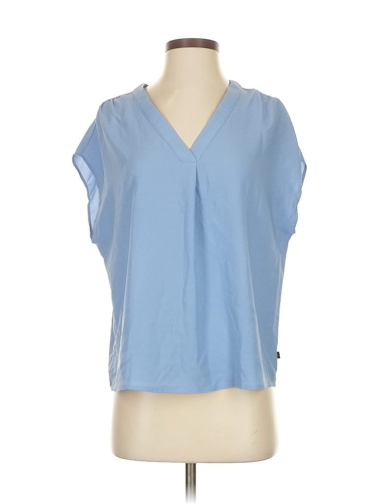 Pre-owned Banana Republic Short Sleeve Blouse In Blue