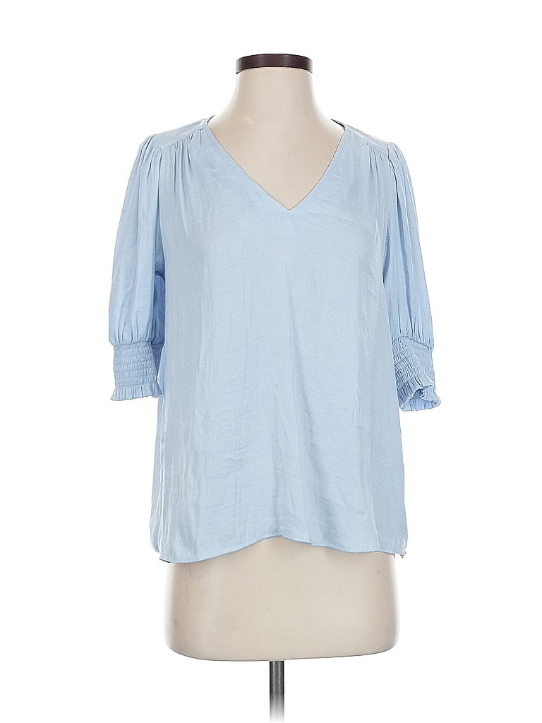 Pre-owned Maison D' Amelie 3/4 Sleeve Blouse In Blue