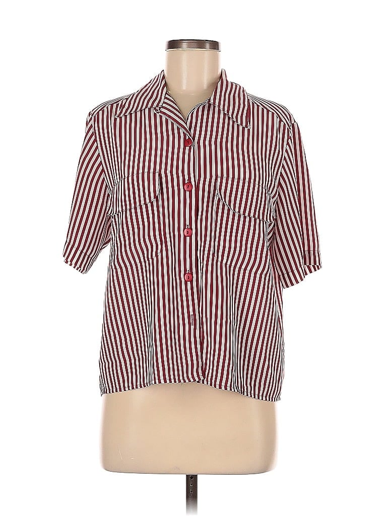 Click to view more detailed imagery on our partner's website Pre-owned Notations Short Sleeve Blouse In Red