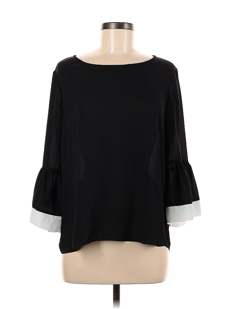 Click to view more detailed imagery on our partner's website Pre-owned New York And Company 3/4 Sleeve Blouse In Black