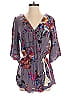 Umgee 100% Rayon Floral Purple Romper Size S - photo 1