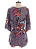 Umgee 100% Rayon Floral Purple Romper Size S - photo 2