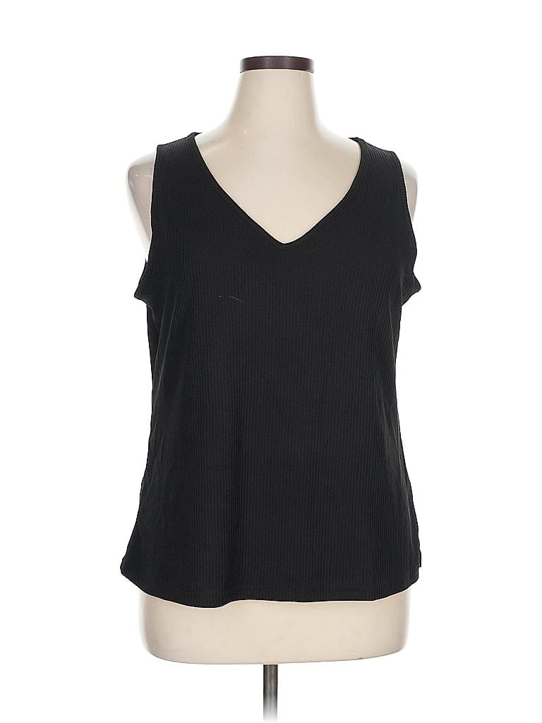 Pre-owned Unbranded Sleeveless T-shirt In Black