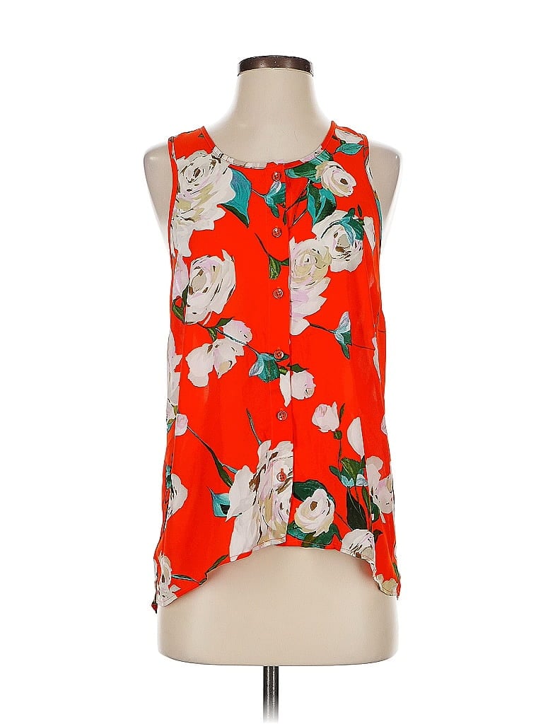 Pre-owned Cabi Sleeveless Blouse In Orange