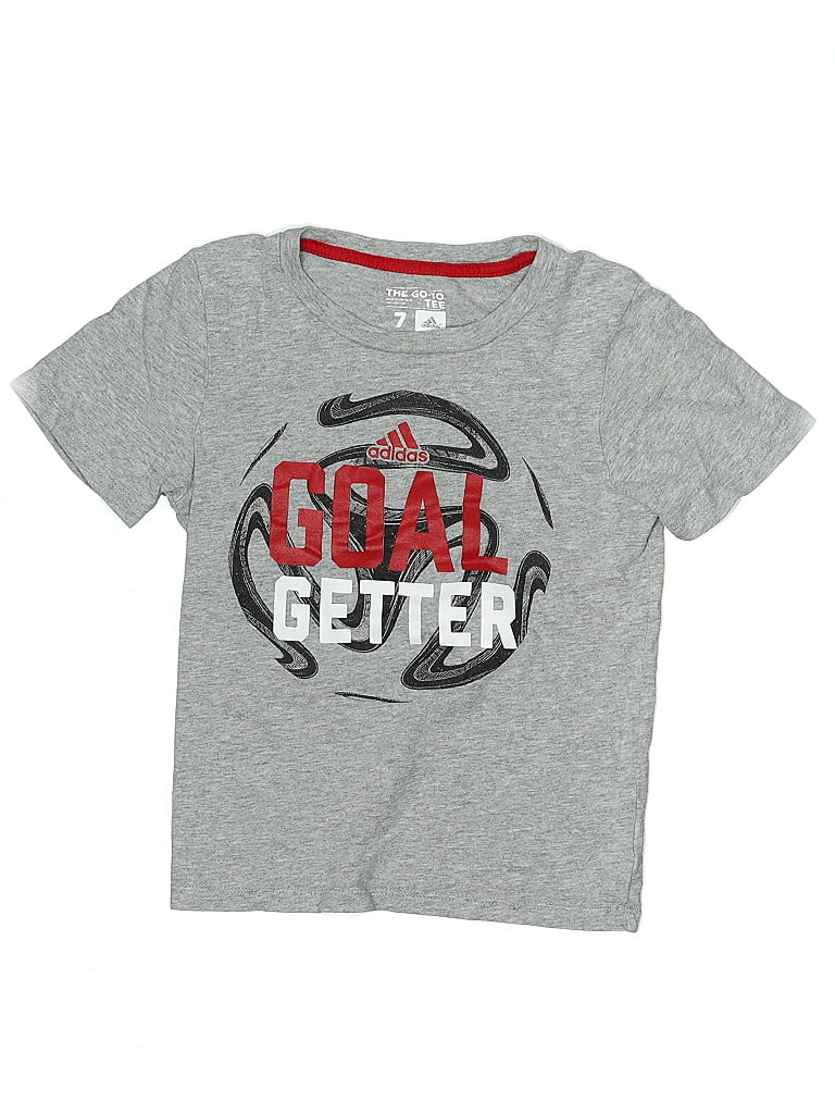 Click to view more detailed imagery on our partner's website Pre-owned Adidas Originals Kids' Short Sleeve T-shirt In Gray
