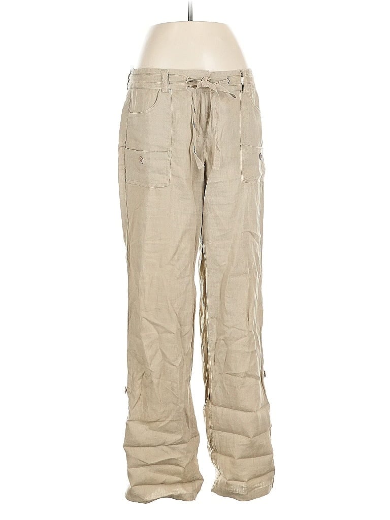 Pre-owned Workshop Linen Pants In Brown