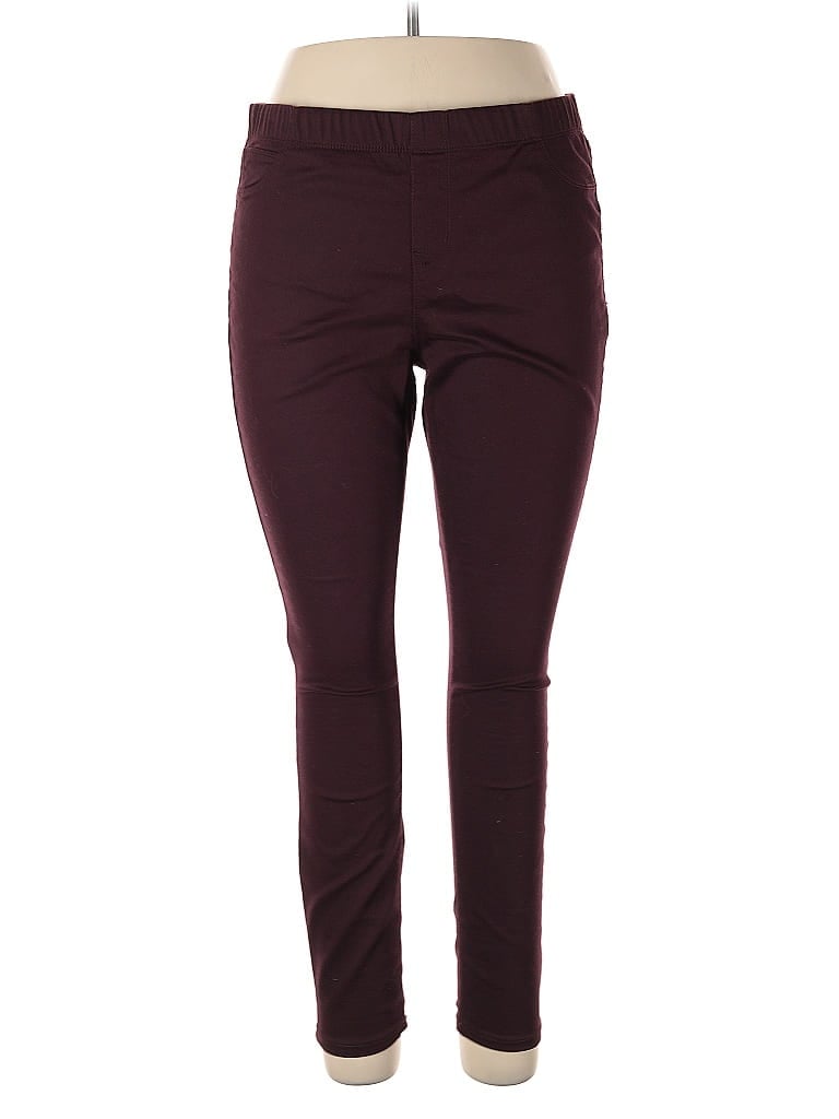 Pre-owned St. John's Bay Active Pants In Burgundy