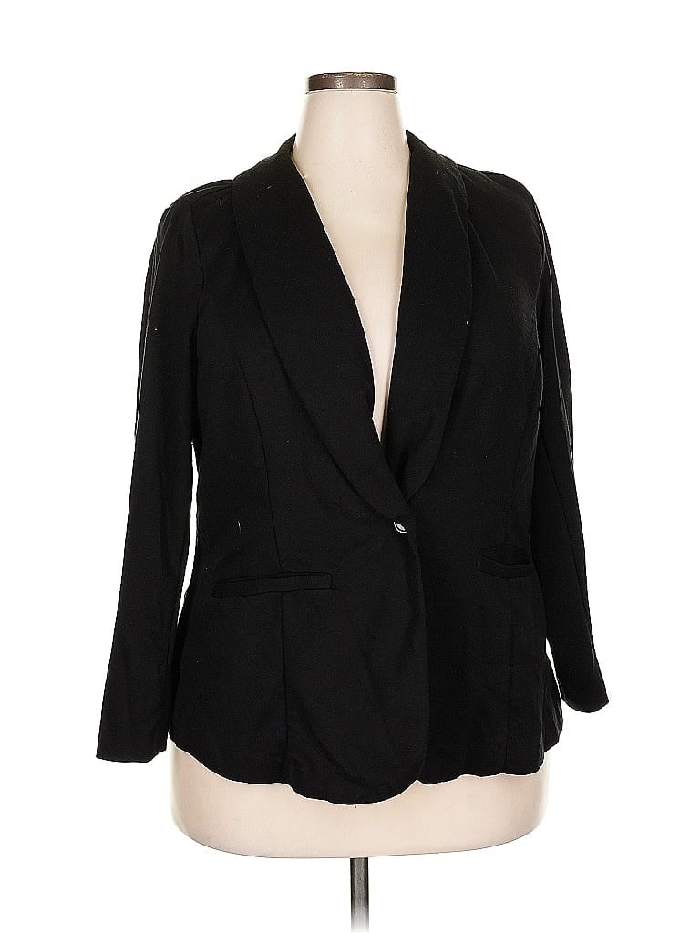 Pre-owned Eloquii Blazer Jacket In Black