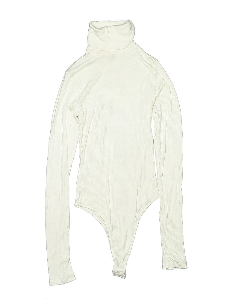 Pre-owned Olivaceous Bodysuit In White