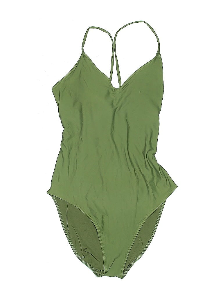 Pre-owned Aerie One Piece Swimsuit In Green
