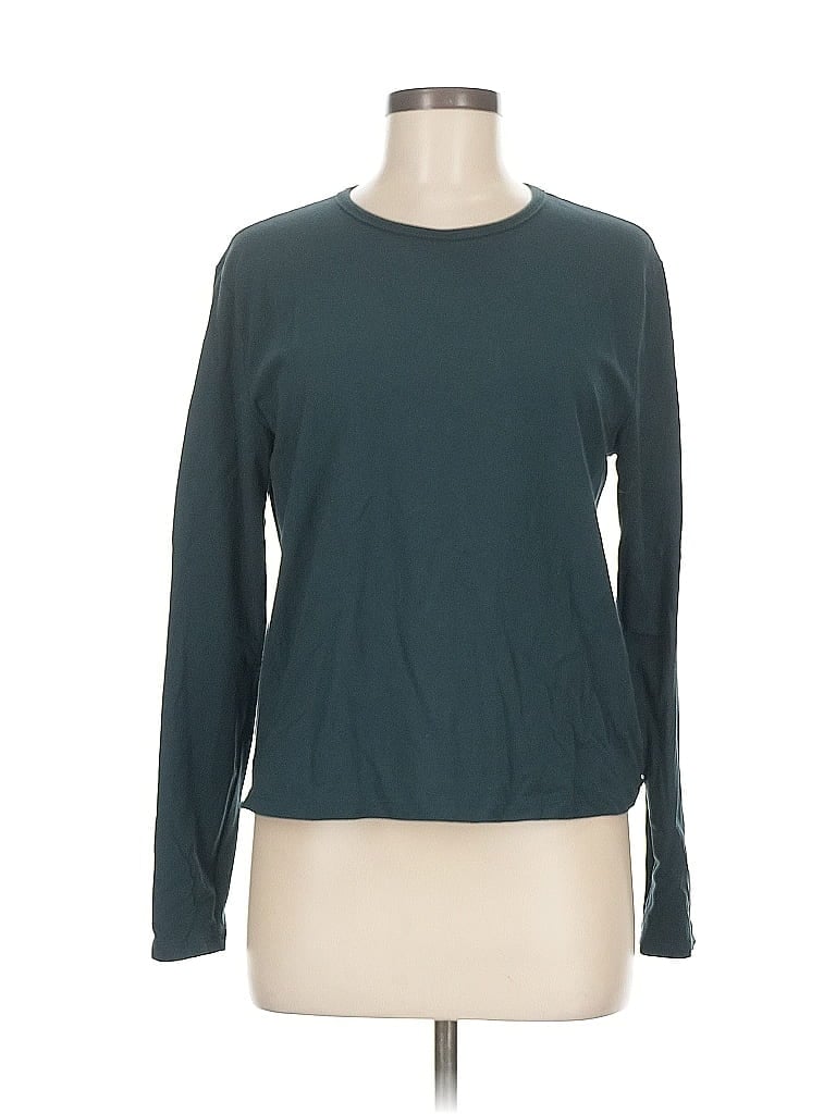 Pre-owned Athleta Long Sleeve T-shirt In Green