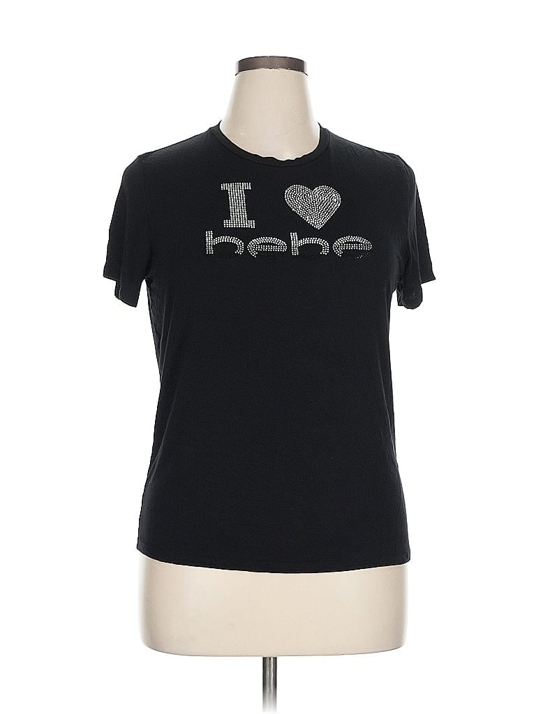 Pre-owned Bebe Short Sleeve T-shirt In Black