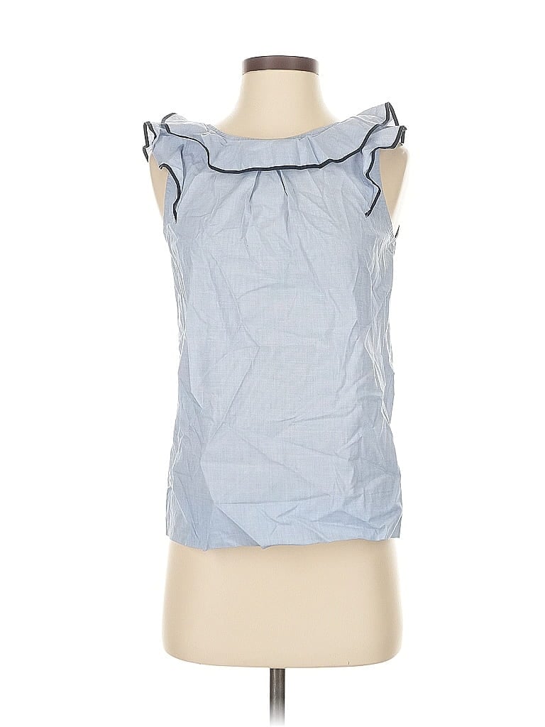 Pre-owned J.crew Factory Store Sleeveless Blouse In Blue