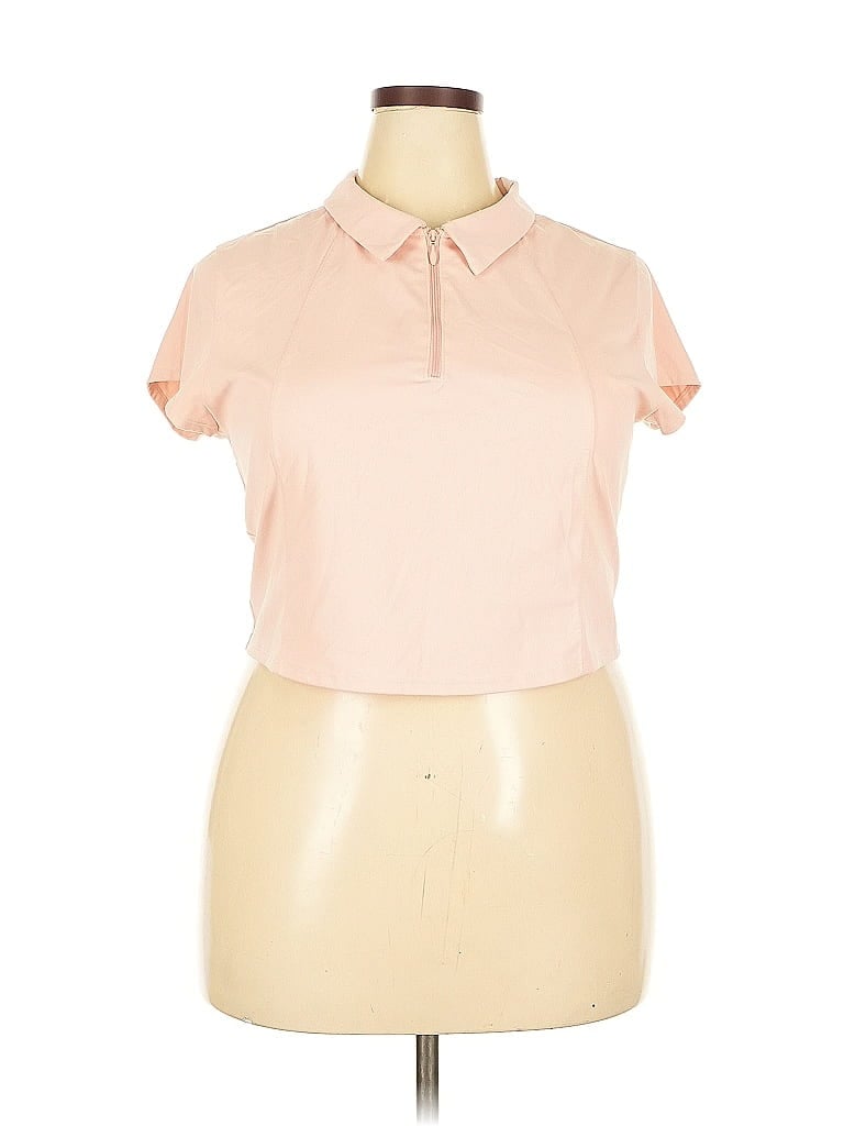 Pre-owned Active By Old Navy Short Sleeve Polo Shirt In Pink