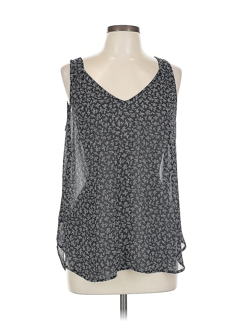 Pre-owned Ann Taylor Sleeveless Blouse In Gray