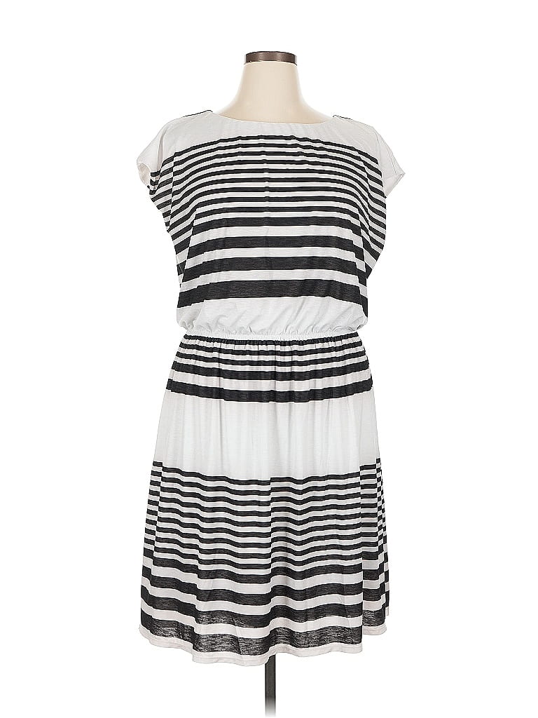 Pre-owned Gibson Latimer Casual Dress In White