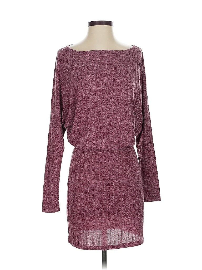 Pre-owned Shein Casual Dress In Burgundy