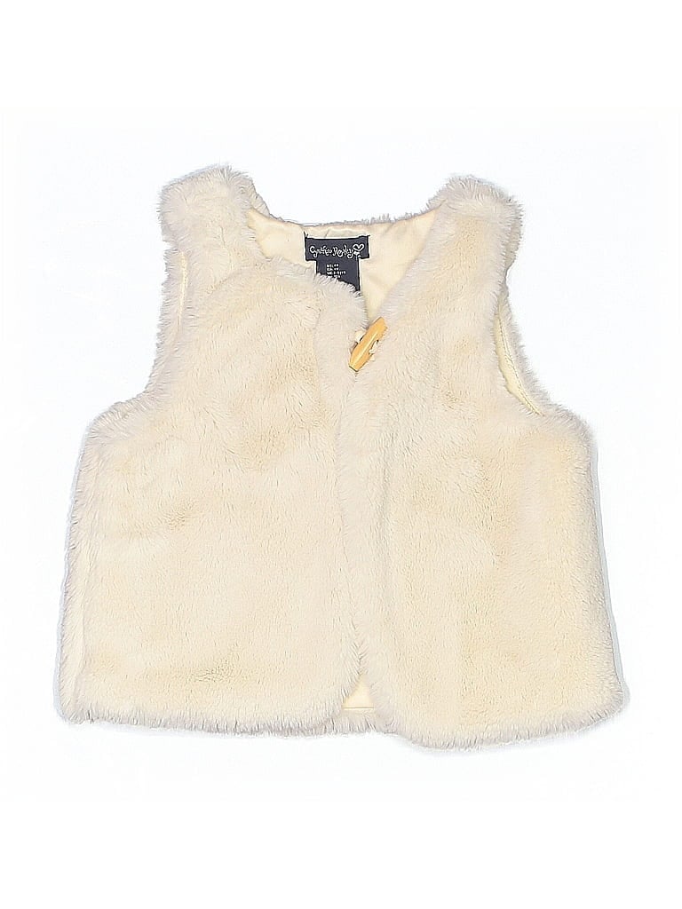 Click to view more detailed imagery on our partner's website Pre-owned Cynthia Rowley Kids' Faux Fur Vest In White