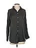Zara Solid Gray Black Long Sleeve Blouse Size XS - photo 1