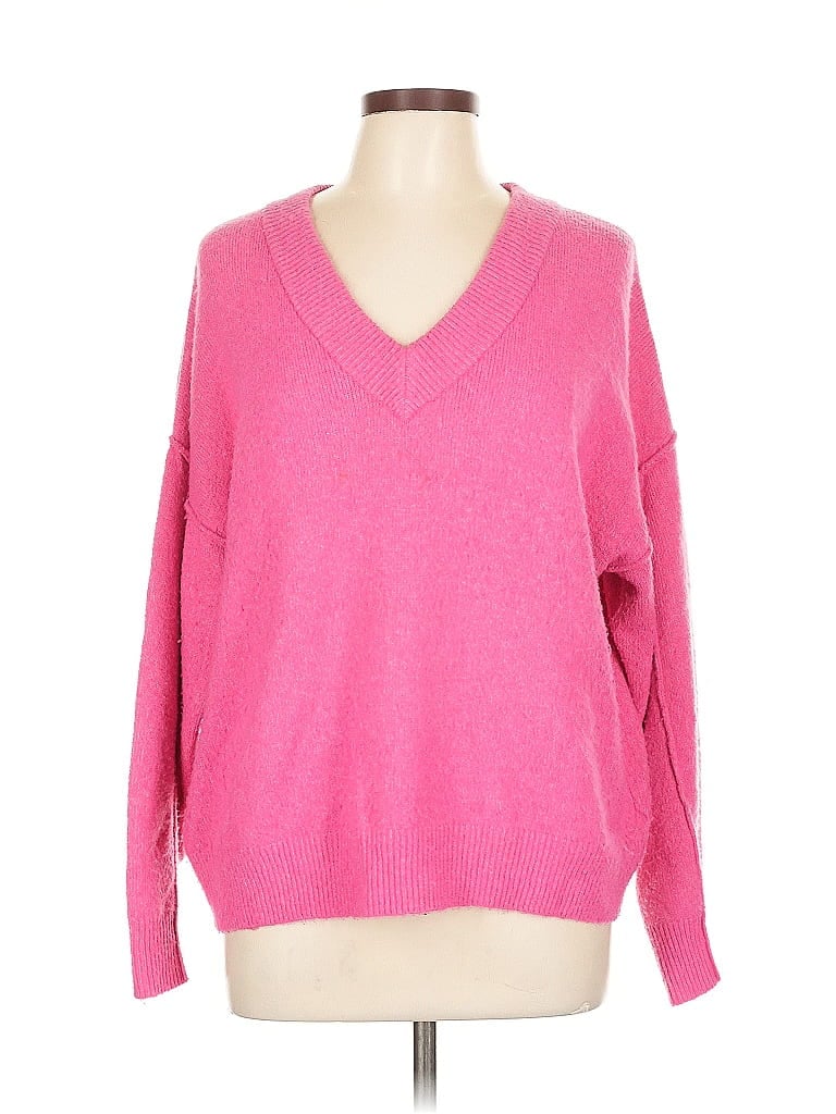 Pre-owned Scoop Pullover Sweater In Pink