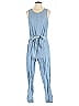Koral Solid Blue Jumpsuit Size S - photo 1