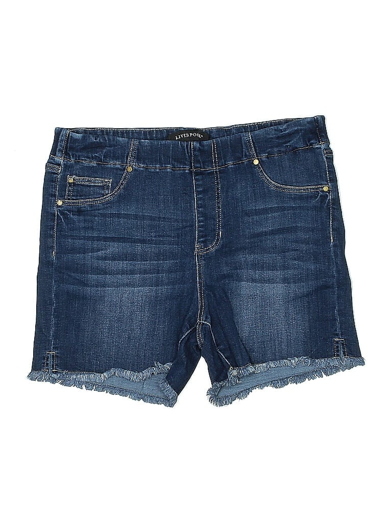 Click to view more detailed imagery on our partner's website Pre-owned Liverpool Los Angeles Denim Shorts In Blue