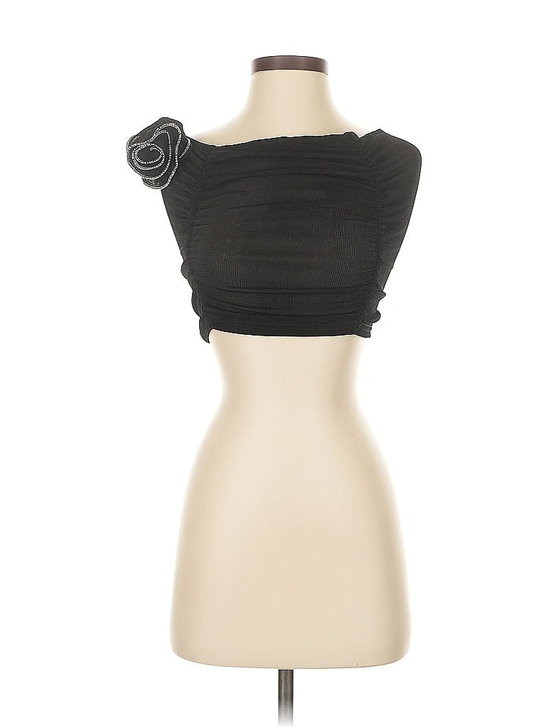 Pre-owned Commense Tube Top Black Strapless Neckline Tops