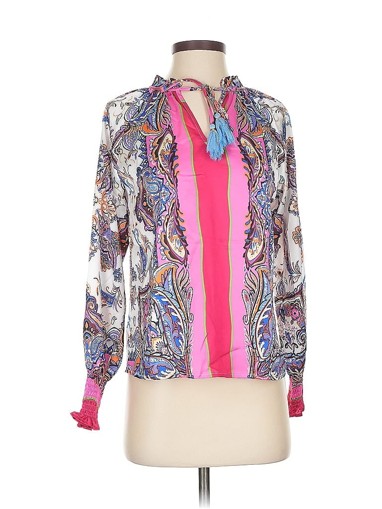 Pre-owned Thml Long Sleeve Blouse In Pink