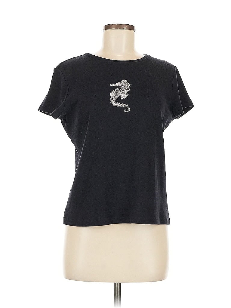 Pre-owned Talbots Short Sleeve T-shirt In Black