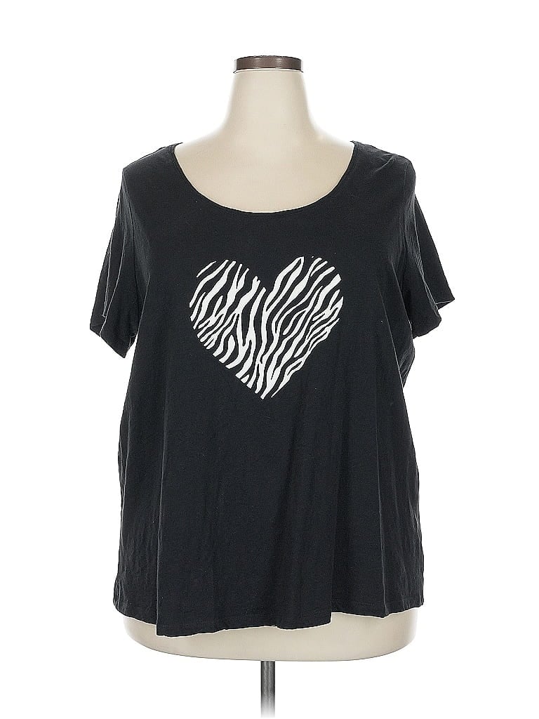 Pre-owned Ellos Short Sleeve T-shirt In Black