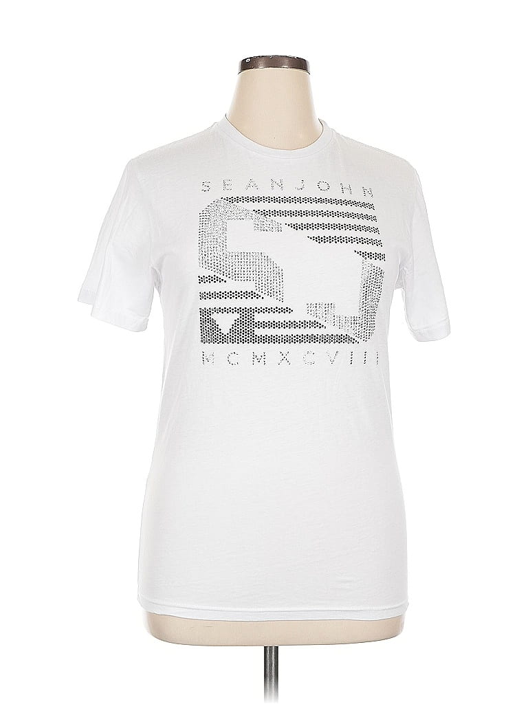 Pre-owned Sean John Short Sleeve T-shirt In White