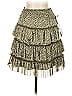 1.State Animal Print Green Gold Casual Skirt Size S - photo 1