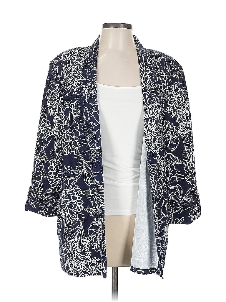 Pre-owned Allison Daley Kimono In Blue