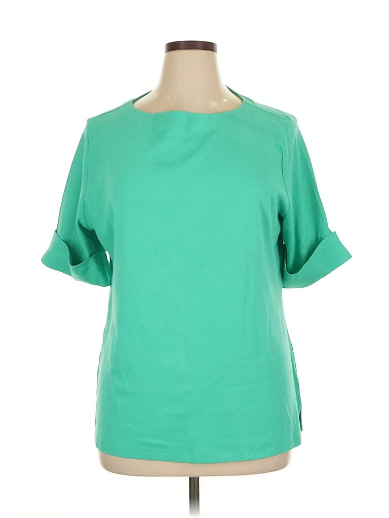 Click to view more detailed imagery on our partner's website Pre-owned Karen Scott Short Sleeve T-shirt In Green