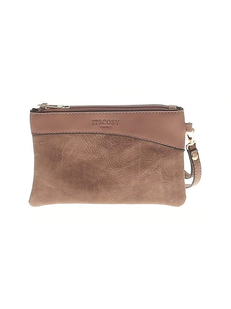 Pre-owned Assorted Brands Wristlet In Brown