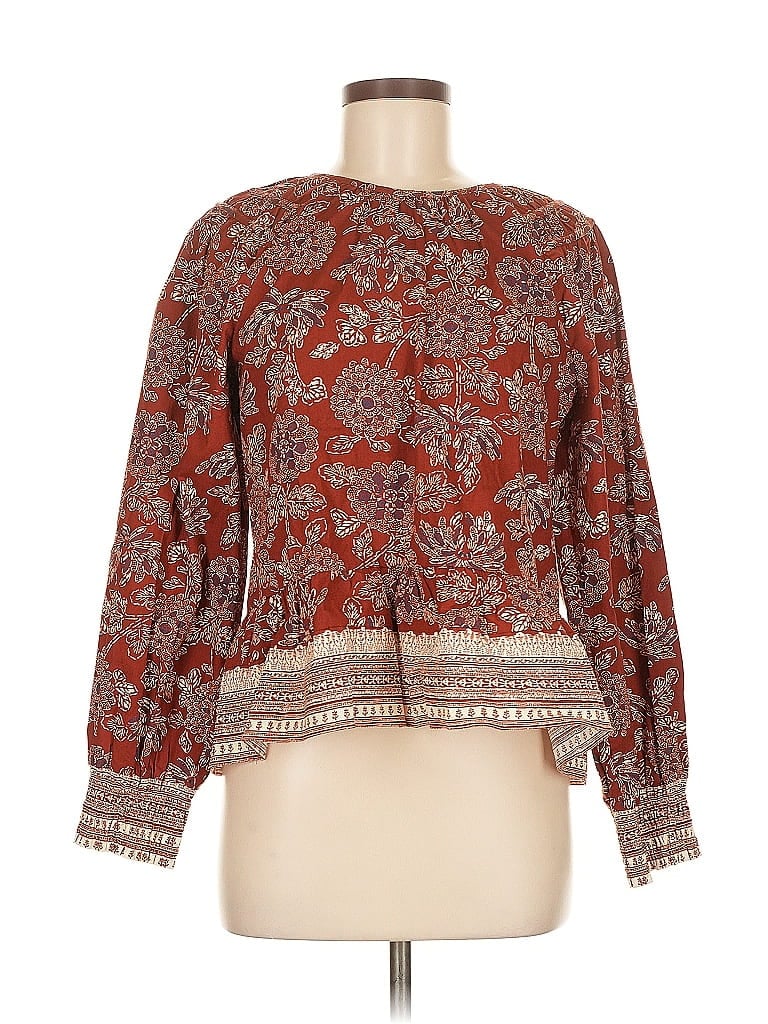 Pre-owned Veronica Beard Long Sleeve Blouse In Brown