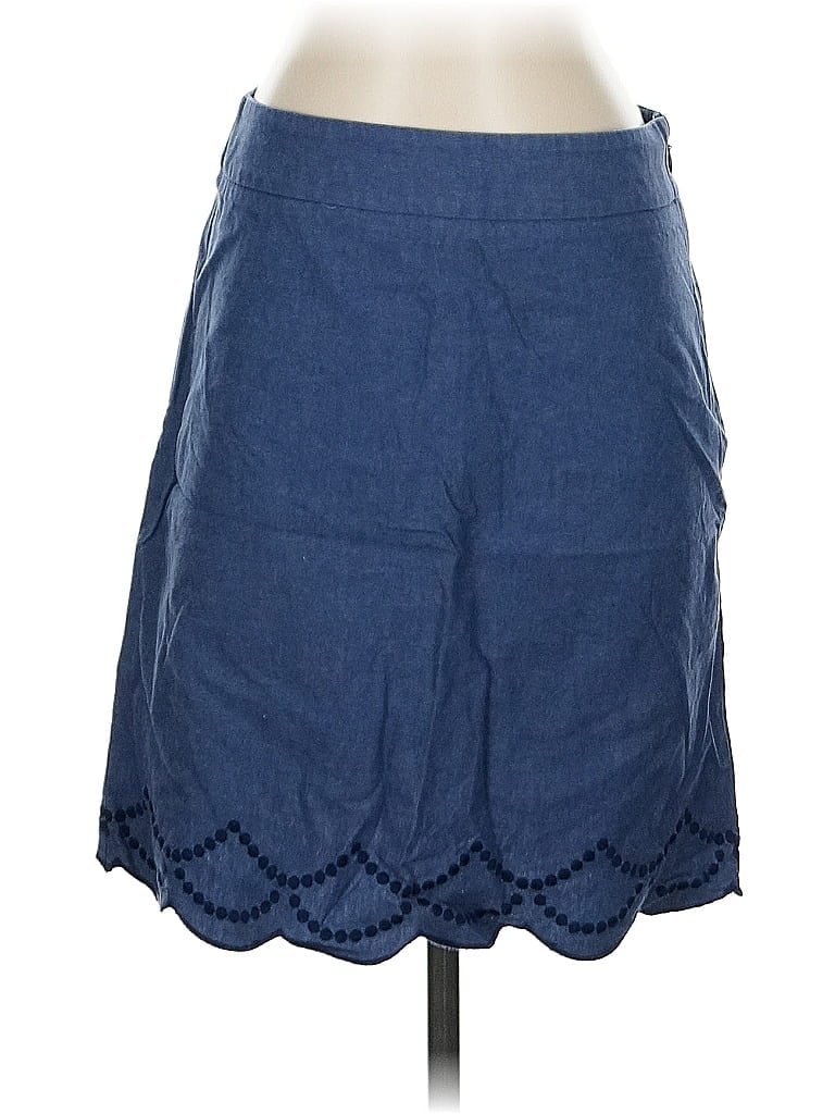 Pre-owned Talbots Outlet Denim Skirt In Blue