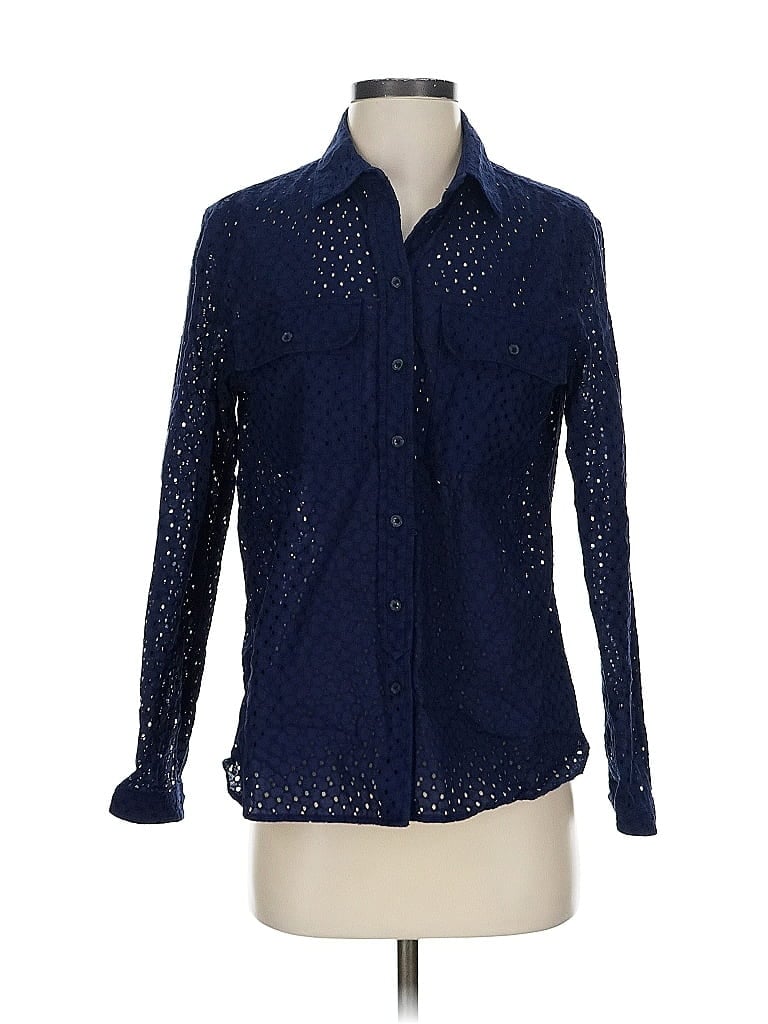 Pre-owned Banana Republic Long Sleeve Button Down Shirt In Blue