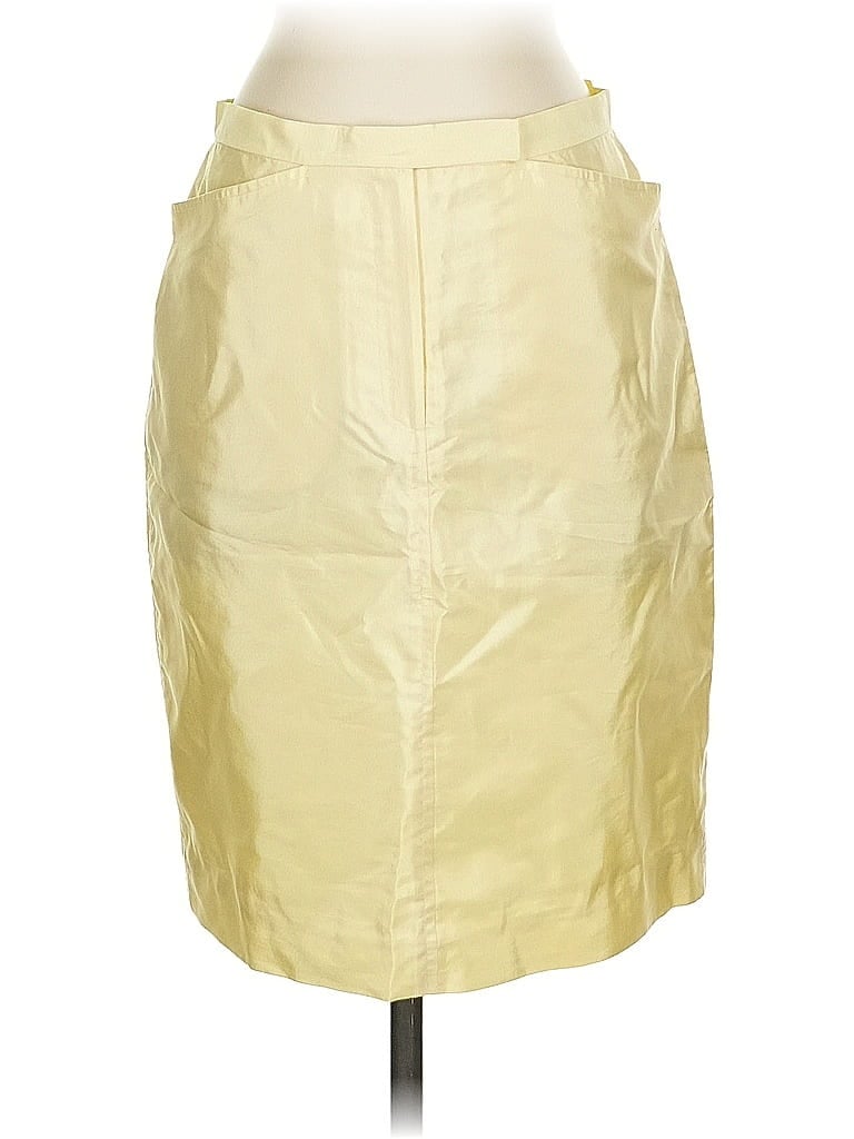 Click to view more detailed imagery on our partner's website Pre-owned Ralph Lauren Faux Leather Skirt In Yellow