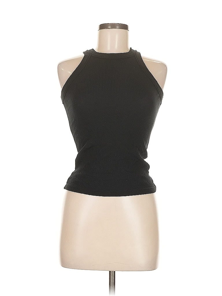 Pre-owned Wesley Tank Top Black Halter Neckline Tops