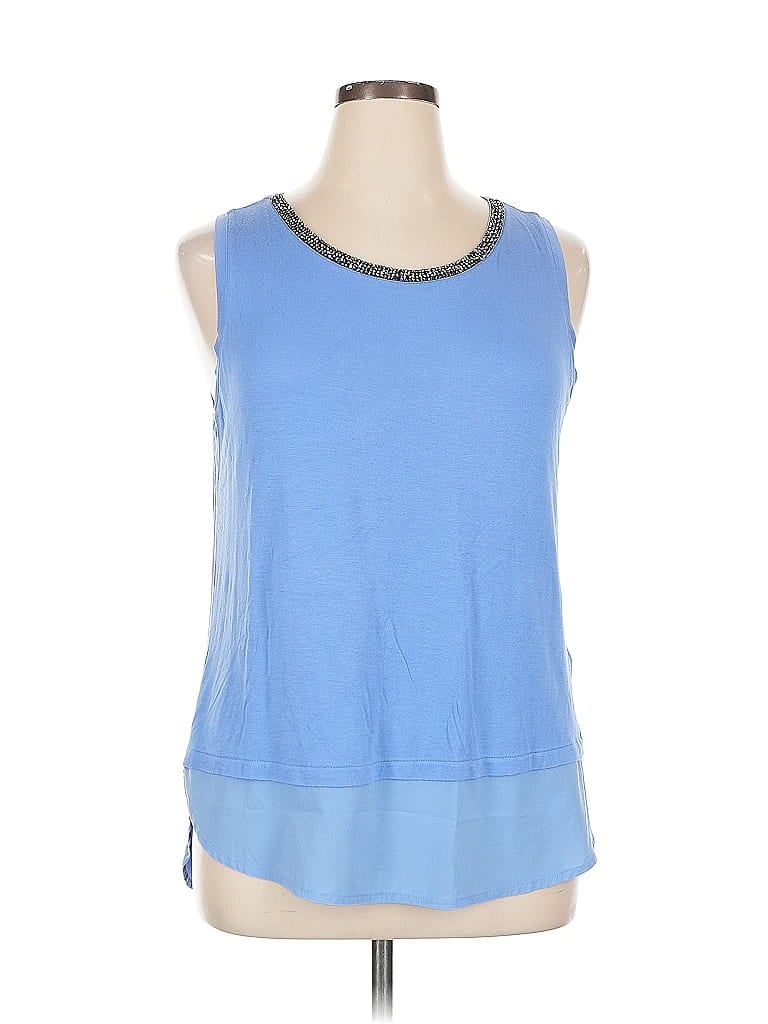 Pre-owned Apt. 9 Sleeveless Top Blue Scoop Neck Tops