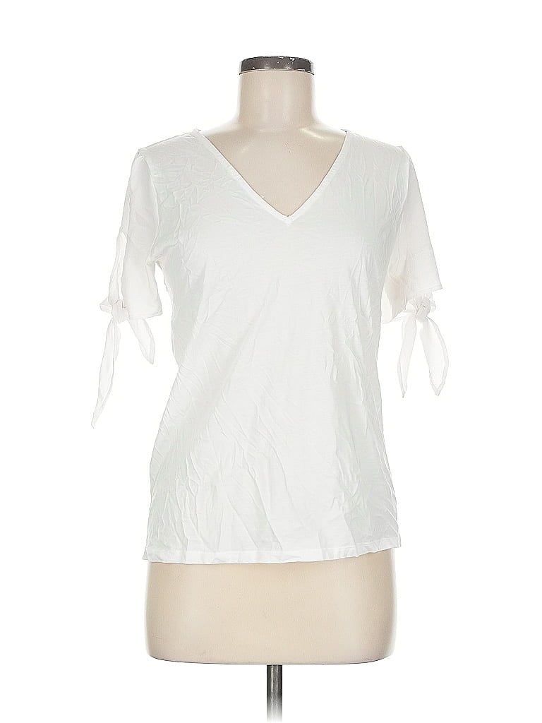 Click to view more detailed imagery on our partner's website Pre-owned Michael Michael Kors Short Sleeve Top White V Neck Tops