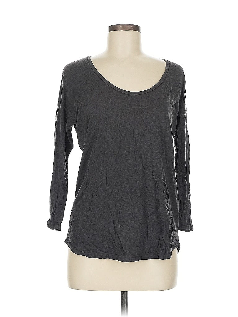Pre-owned J.crew Factory Store 3/4 Sleeve T-shirt In Gray