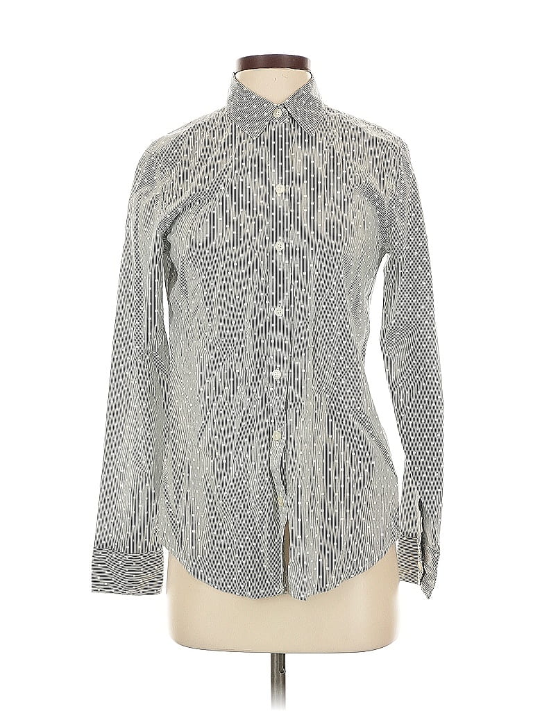 Pre-owned Banana Republic Long Sleeve Button Down Shirt In Gray