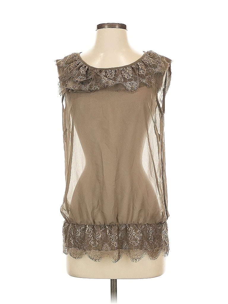 Pre-owned Twenty One Sleeveless Blouse In Brown